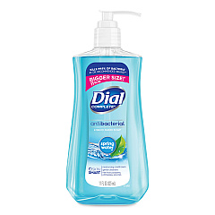 Dial Antibacterial Liquid Hand Soap, Spring Water, 11 oz Pump Bottle, 12/Carton (20952)