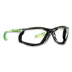 3M Solus CCS Series Protective Eyewear, Green Plastic Frame, Clear Polycarbonate Lens (SCCS01SGAFGR)