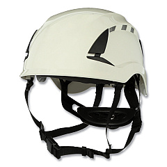 3M SecureFit X5000 Series Safety Helmet, Vented, 6-Point Pressure Diffusion Ratchet Suspension, White (X5001VANSI)