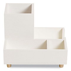 U Brands Juliet Compartment Cup, 6.25"w x 6.25"d x 4.75h", White (5217U0312)