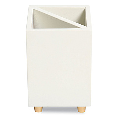 U Brands Juliet Pencil Cup, 3"w x 3"d x 4"h, White (3466U0312)