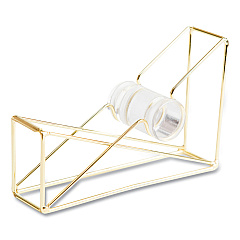 U Brands Vena Tape Dispenser, 1" Core, Metal, Gold (3235U0624)