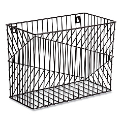 U Brands Vena Hanging File Basket, Letter Size, 6.85" Long, Black (3836U0206)