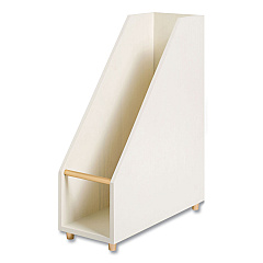 U Brands Juliet Magazine Holder, 3.75 x 9.75 x 11.77, White (3463U0206)