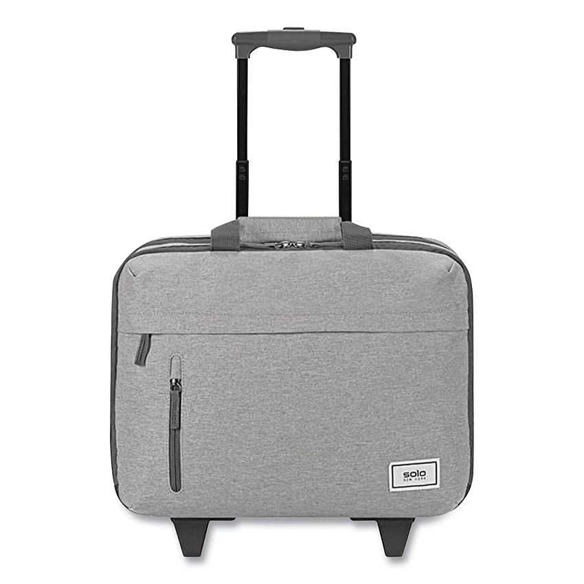 SOLO Re:Start Underseat Rolling Case, 15.6, 16 x 6 x 14, Light Gray (UBN91510)
