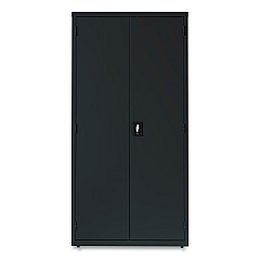 Alera Economy Assembled Storage Cabinets, 5 Shelves, 36" x 18" x 72", Black (ALEHCM7218BK)