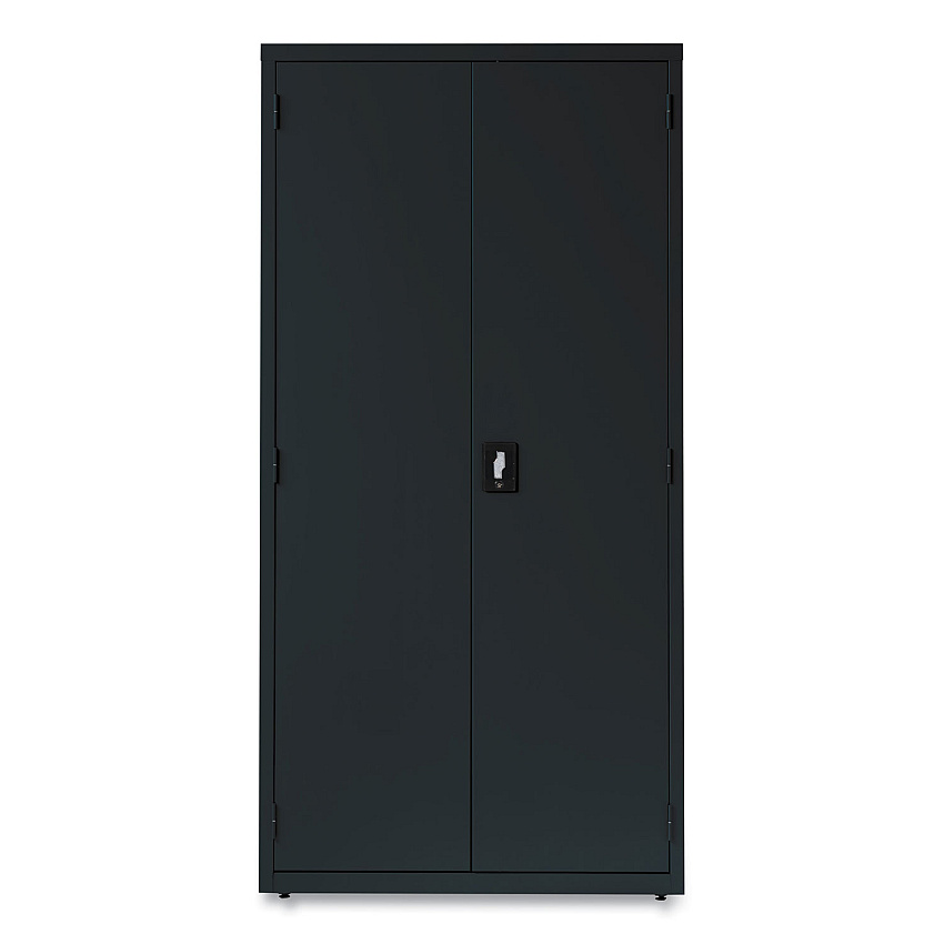 Alera Economy Assembled Storage Cabinets, 5 Shelves, 36" x 18" x 72", Black (ALEHCM7218BK)