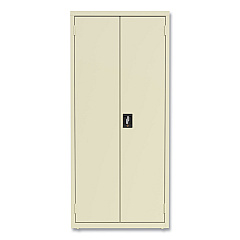 Alera Economy Assembled Storage Cabinets, 3 Shelves, 30" x 15" x 66", Putty (ALEHCM6615PY)