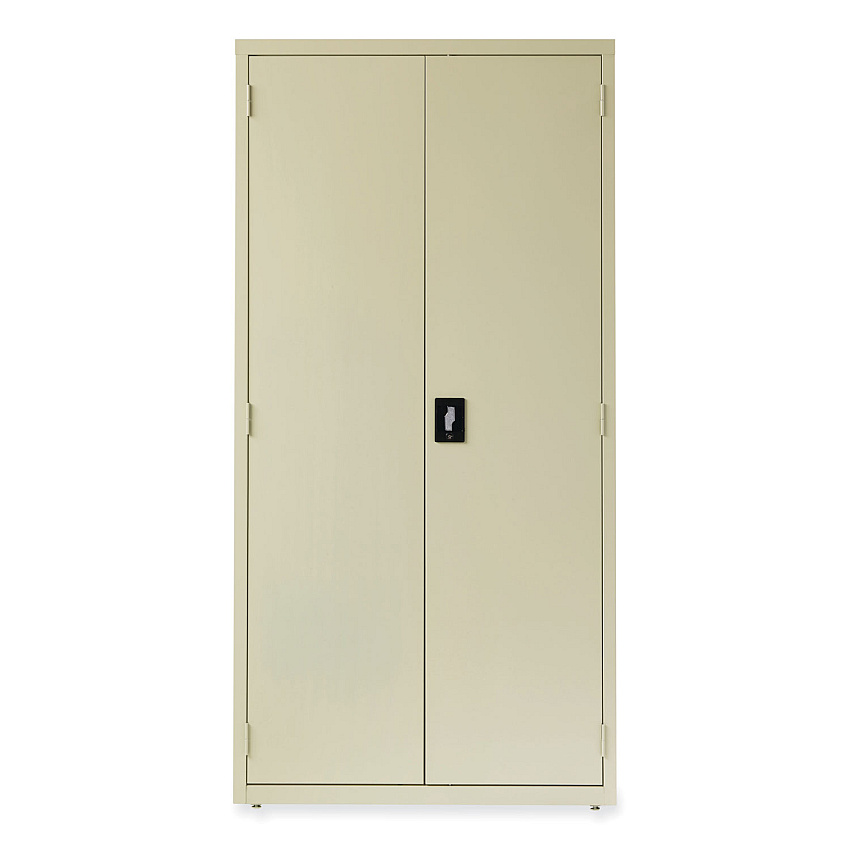 Alera Economy Assembled Storage Cabinets, 5 Shelves, 36" x 18" x 72", Putty (ALEHCM7218PY)