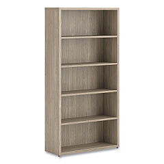HON 10500 Series Laminate Bookcase, Five Shelves, 36" x 13" x 71", Kingswood Walnut (105535LKI1)