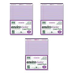 Roaring Spring Enviroshades Legal Notepads, 50 Orchid 8.5 x 11.75 Sheets, 72 Notepads/Carton (74140CS)