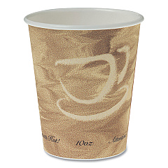 Dart Single Sided Poly Paper Hot Cups, 10 oz, Mistique Design, 50/Bag, 20 Bags/Carton (370MS)