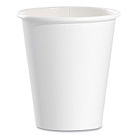 Dart Single-Sided Poly Paper Hot Cups, 6 oz, White, 50/Pack, 20 Packs/Carton (376W)