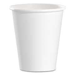 Dart Single-Sided Poly Paper Hot Cups, 6 oz, White, 50/Pack, 20 Packs/Carton (376W)