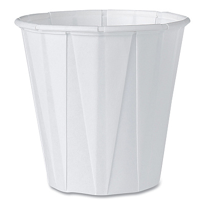 Dart Paper Medical and Dental Treated Cups, 3.5 oz, White, 100/Bag, 50 Bags/Carton (450)