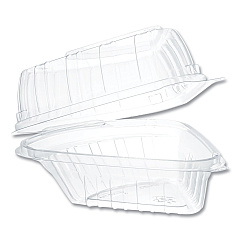 Dart Showtime Clear Hinged Containers, Pie Wedge, 6.67 oz, 6.1 x 5.6 x 3, Clear, 125/Pack, 2 Packs/Carton (C54HT1)