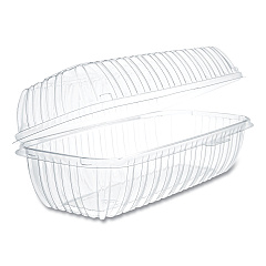 Dart Showtime Clear Hinged Containers, Hoagie Container, 29.9 oz, 5.1 x 9.9 x 3.5, Clear 100/Bag 2 Bags/Carton (C99HT1)