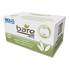 Dart Bare Paper Eco-Forward Dinnerware, Plate, 6" dia, Green/Tan, 125/Pack, 4 Packs/Carton (OFMP6J7234)