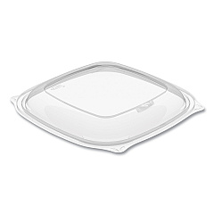 Dart PresentaBowls Pro Clear Square Bowl Lids, Large Vented Square, 8.5 x 8.5 x 1, Clear, 63/Bag, 4 Bags/Carton (PP2464BDL)