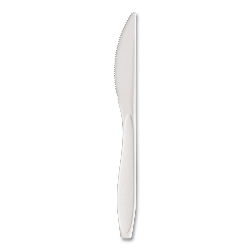 Dart Reliance Medium Heavy Weight Cutlery, Standard Size, Knife, Bulk, White, 1000/CT (RSWK)