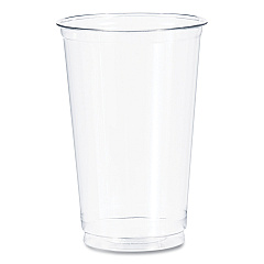 Dart Ultra Clear PETE Cold Cups, 20 oz, Clear, Individually Wrapped, 50/Sleeve, 20 Sleeves/Carton (TN20)