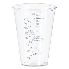 Dart Plastic Medical and Dental Cups, 10 oz, Clear, Graduated, 50/Bag, 20 Bags/Carton (TP10DGM)