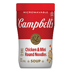 Campbells Soup On The Go Chicken with Mini Noodles, 10.75 oz Cup, 8/Carton (35100007)