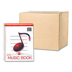 Roaring Spring Music Notebook, Music Transcription Format, White Cover, (32) 11 x 8.5 Sheets, 24/Carton (15009CS)