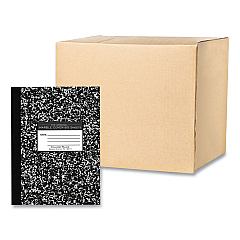 Roaring Spring Flexible Cover Composition Book, Med/College Rule, Black Marble Cover, (80) 10.25 x 7.88 Sheets, 48/Carton (77481CS)