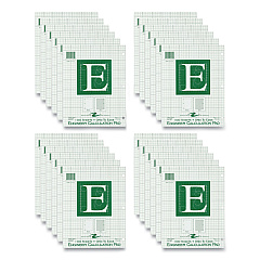 Roaring Spring Engineer Pad, (1.25" Margin), Quad Rule (5 sq/in, 1 sq/in), 100 Light Green 8.5 x 11 Sheets/Pad, 24/Carton (95582CS)