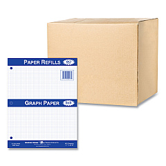 Roaring Spring Graph Filler Paper, 3-Hole, 8.5 x 11, Quadrille: 5 sq/in, 80 Sheets/Pack, 24 Packs/Carton (20097CS)