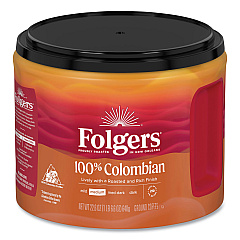 Folgers 100% Columbian Coffee, 22.6 oz Canister (30445)