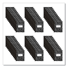 Roaring Spring Flexible Cover Composition Notebook, Wide/Legal Rule, Black Marble Cover, (60) 10 x 8 Sheets, 72/Carton (77505CS)