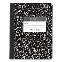 Roaring Spring Hardcover Composition Book, Quadrille 5 sq/in Rule, Black Marble Cover, (80) 9.75 x 7.5 Sheets, 48/Carton (77227CS)
