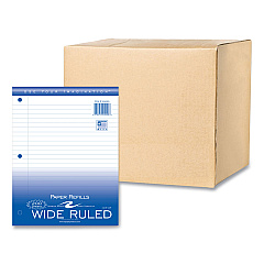 Roaring Spring Loose Leaf Paper, 8 x 10.5, 3-Hole Punched, Wide Rule, White, 200 Sheets/Pack, 24 Packs/Carton (20020CS)