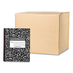Roaring Spring Flexible Cover Composition Notebook, Wide/Legal Rule, Black Marble Cover, (100) 8.5 x 7 Sheets, 144/Carton (77331CS)