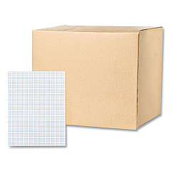 Roaring Spring Gummed Pad, 4 sq/in Quadrille Rule, 50 White 8.5 x 11 Sheets, 72/Carton (95160CS)