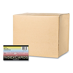 Roaring Spring Colored Index Cards, 3 x 5, Assorted Colors, 100/Pack, 36 Packs/Carton (83369CS)