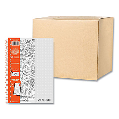 Roaring Spring Whitelines Notebook, Dot Rule (5 mm), Gray/Orange Cover, (70) 8.25 x 5.75 Sheets, 12/Carton (17006CS)