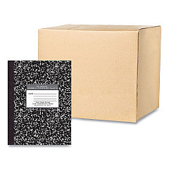 Roaring Spring Hardcover Composition Book, Quadrille 5 sq/in Rule, Black Marble Cover, (80) 10.25 x 7.88 Sheets, 24/Carton (77475CS)