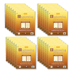 Roaring Spring Wirebound Engineering Notebook, 20 lb Paper Stock, Buff Cover, 80 Buff 11 x 8.5 Sheets, 24/Carton (13182CS)