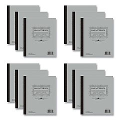 Roaring Spring Lab and Science Carbonless Notebook, Quad Rule (4 sq/in), Gray Cover, (100) 11x9.25 Sheets, 12/Carton (77645CS)