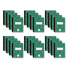 Roaring Spring Hardcover Composition Book, Quadrille 5 sq/in Rule, Green Marble Cover, (100) 9.75 x 7.5 Sheets, 24/Carton (77255CS)