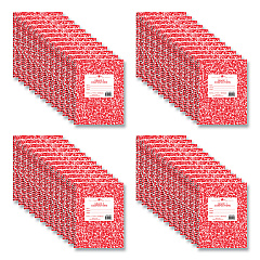 Roaring Spring Wirebound Composition Book, 1 Sub, Grade 1 Manuscript Format, Red Cover, (36) 9.75 x 7.5 Sheets, 48/Carton (10203CS)