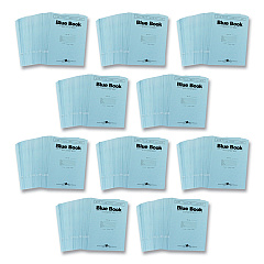 Roaring Spring Examination Blue Book, Wide/Legal Rule, Blue Cover, (6) 11 x 8.5 Sheets, 500/Carton (77516CS)