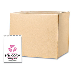 Roaring Spring EnviroShades Steno Pad, Gregg Rule, White Cover, 80 Pink 6 x 9 Sheets, 24 Pads/Carton (12254CS)