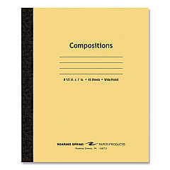 Roaring Spring Flexible Cover Composition Notebook, Wide/Legal Rule, Manila Cover, (48) 8.5 x 7 Sheets, 72/Carton (77308CS)
