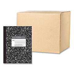 Roaring Spring Hardcover Composition Book, Med/College Rule, Black Marble Cover, (80) 10.25 x 7.88 Sheets, 24/Carton (77461CS)