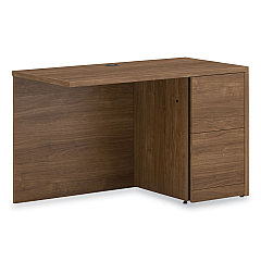 HON 10500 Series Return with Full-Height Pedestal, Right, 48" x 24" x 29.5", Pinnacle (105905RPINC)