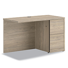 HON 10500 Series Return with Full-Height Pedestal, Right, 48" x 24" x 29.5", Kingswood Walnut (105905RLKI1)